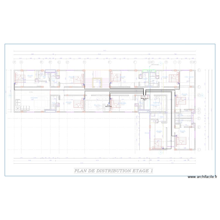 Téléphone Etage 1 HOTEL TAZ KRIBI. Plan de 0 pièce et 0 m2