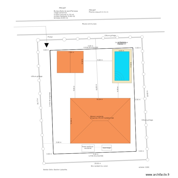 plan de masse. Plan de 0 pièce et 0 m2