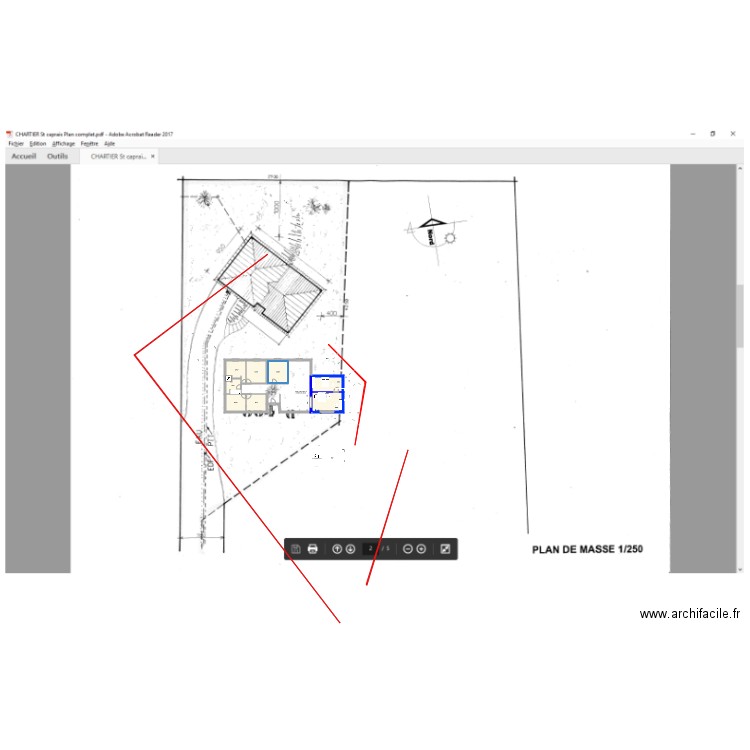 extension en largeur sans prises. Plan de 0 pièce et 0 m2