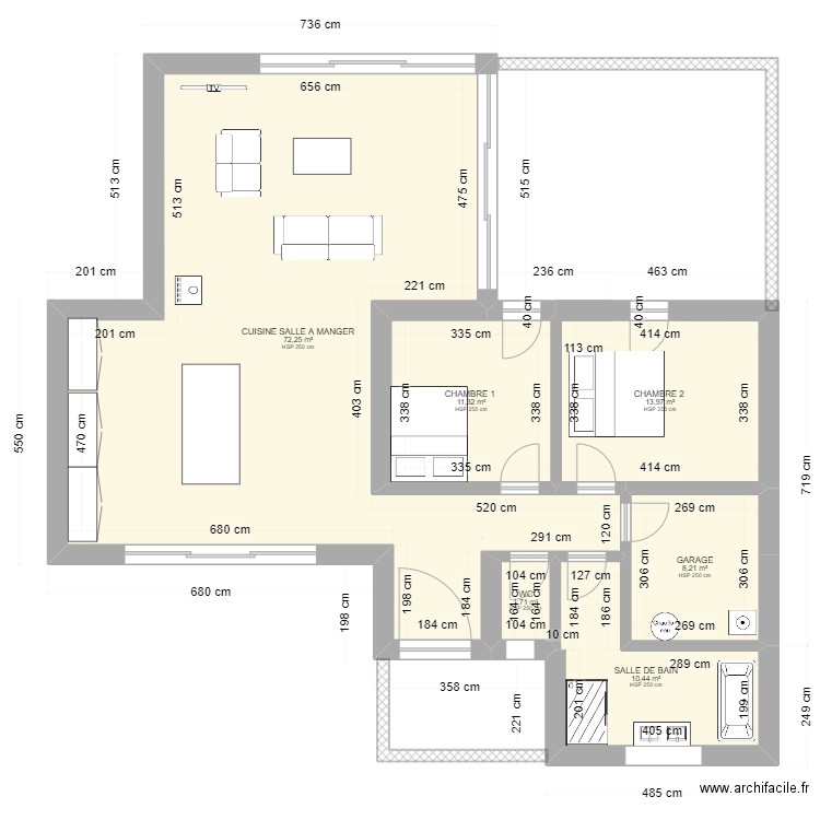 permis 2 stella 12 MASSE. Plan de 6 pièces et 118 m2