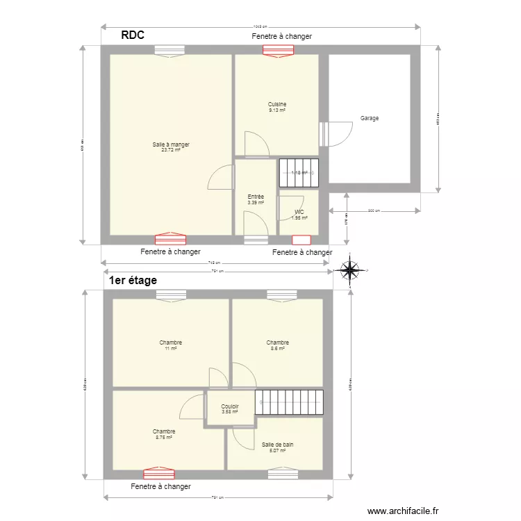 THIMONIER Riorges. Plan de 