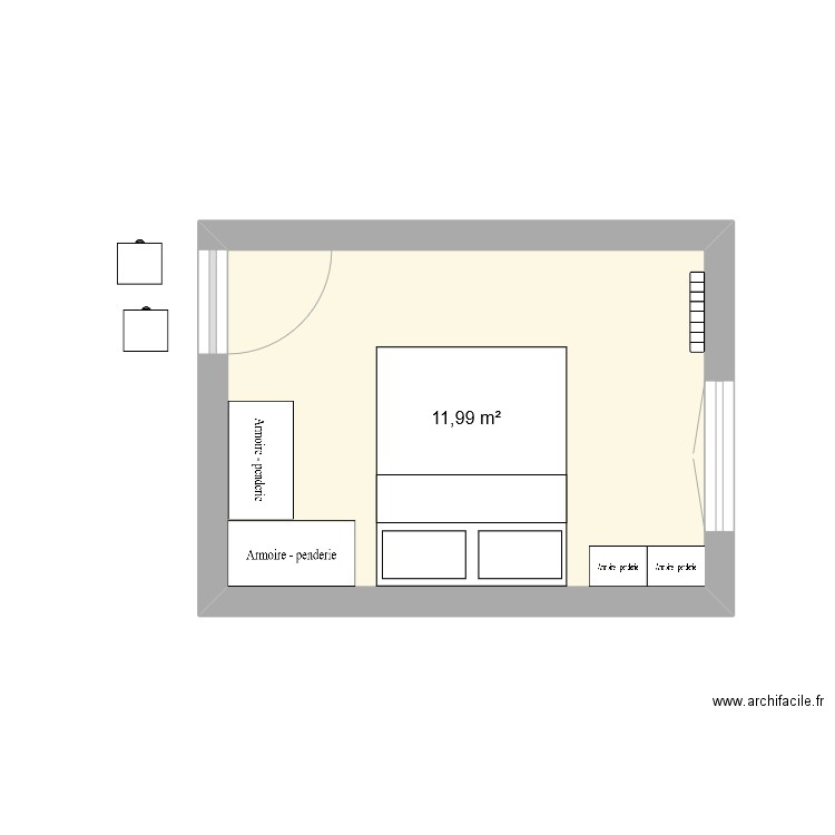 Chambre. Plan de 0 pièce et 0 m2