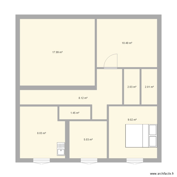 Appartement Bagneux v3. Plan de 0 pièce et 0 m2