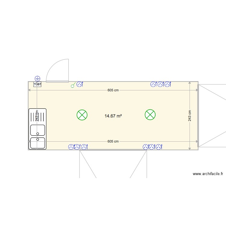 container snack location. Plan de 0 pièce et 0 m2