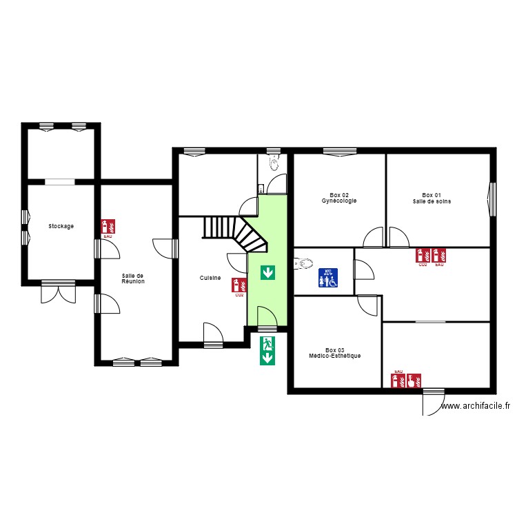 Centre médical St Max RDC Bureau. Plan de 0 pièce et 0 m2