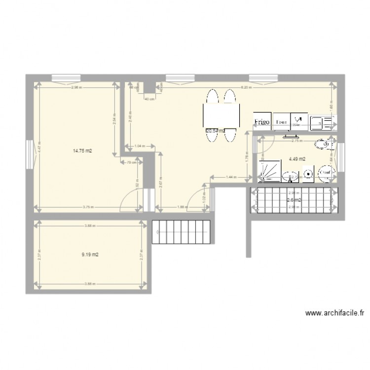 1 Etage Coop. Plan de 0 pièce et 0 m2