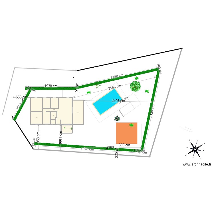 MONTAGNAC 3. Plan de 5 pièces et 198 m2