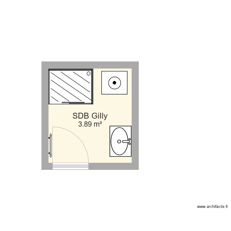 SDB Gilly 1. Plan de 0 pièce et 0 m2
