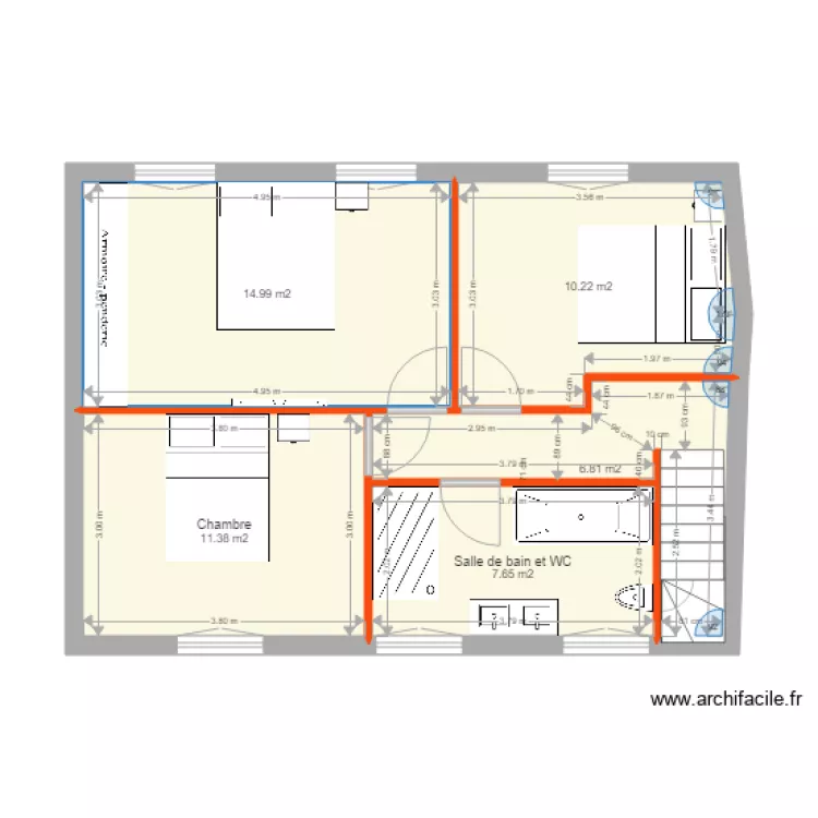 surr&eacute;l&eacute;vation 38 RdC. Plan de 