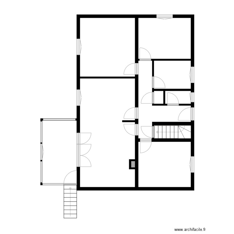 servanville. Plan de 11 pièces et 77 m2