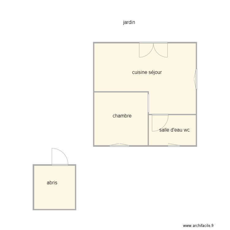 girodon am 1313. Plan de 4 pièces et 29 m2