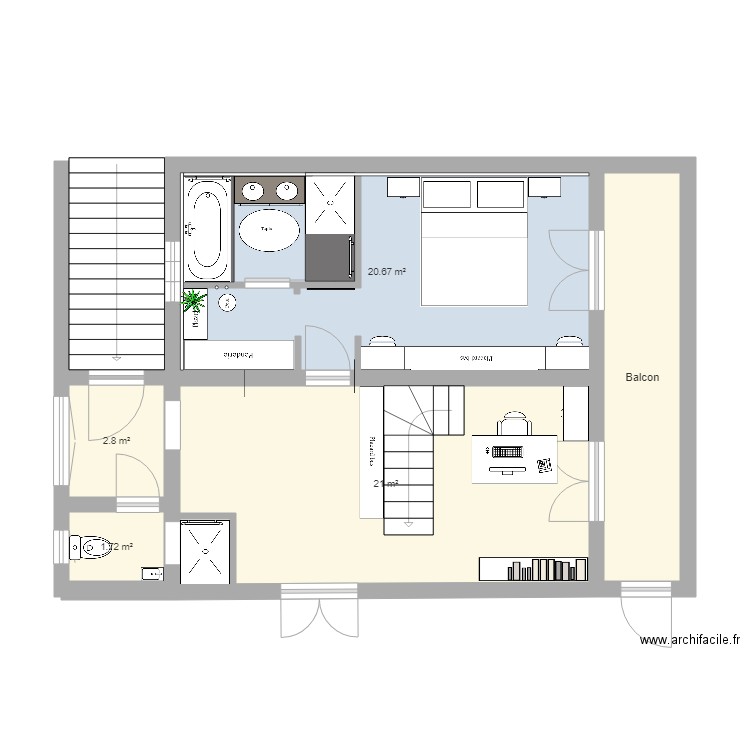 Chambre parentale 180626 2. Plan de 0 pièce et 0 m2