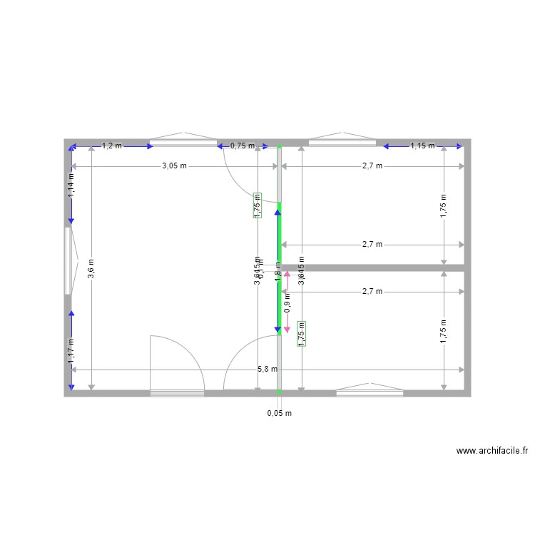 cabanon. Plan de 0 pièce et 0 m2