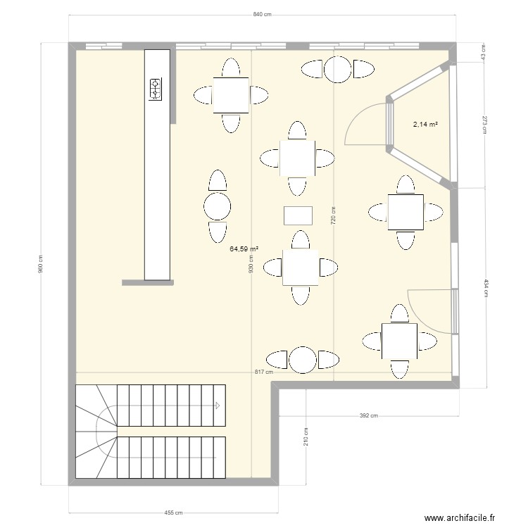 Local San Joan de la Salle. Plan de 2 pièces et 67 m2