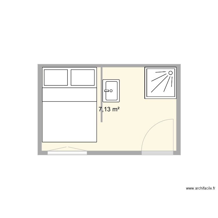 Chambre amis. Plan de 0 pièce et 0 m2