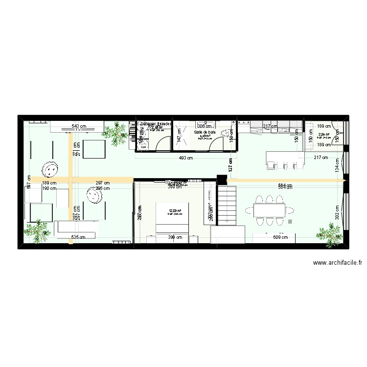  Bagnolet 2. Plan de 5 pièces et 88 m2