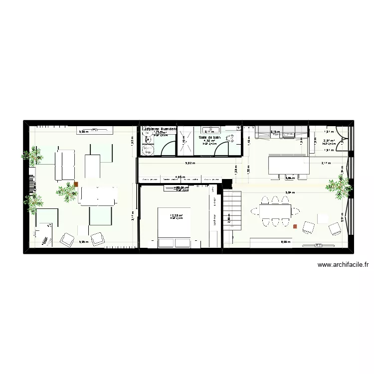 Bagnolet 2. Plan de 5  et 90 m²