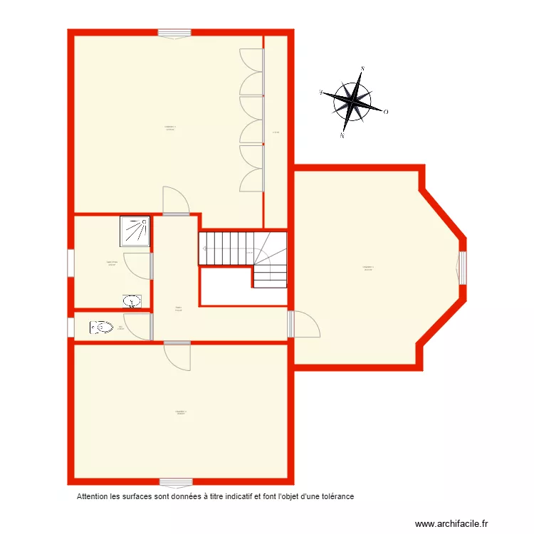 BI 3351 &eacute;tage non c&ocirc;t&eacute;. Plan de 