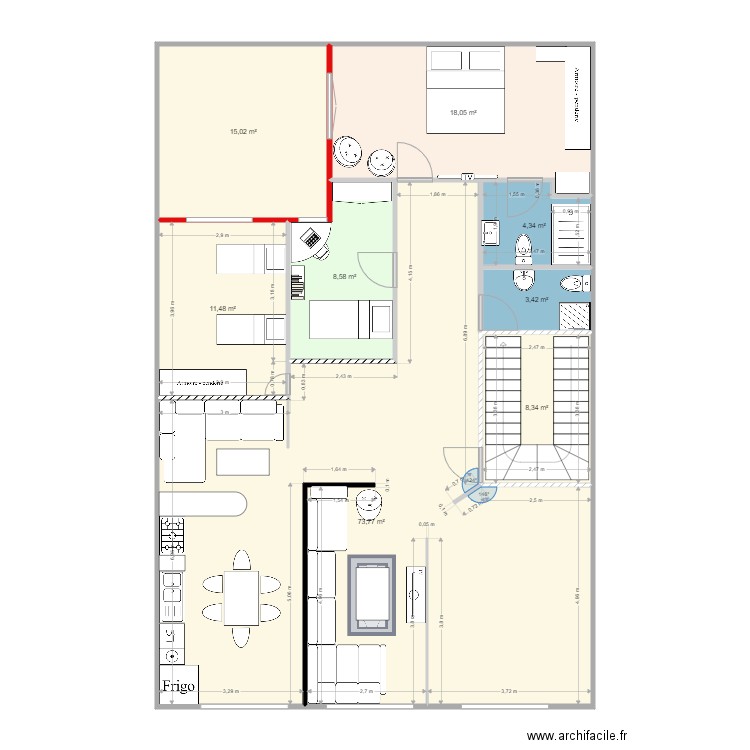 saadd. Plan de 0 pièce et 0 m2