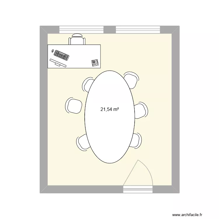Salle de réunion. Plan de 1 et 22 m² Salle de réunion. Plan de 1 et 22 m²
