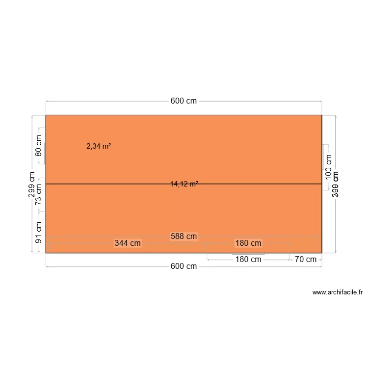 Bungalow 18m2 mod1+toiture. Plan de 
