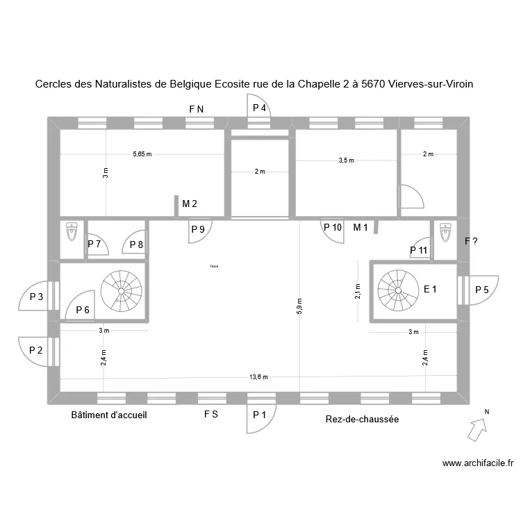 Ecosite accueil rez infos mesures. Plan de 10 et 117 m² Ecosite accueil rez infos mesures. Plan de 10 et 117 m²