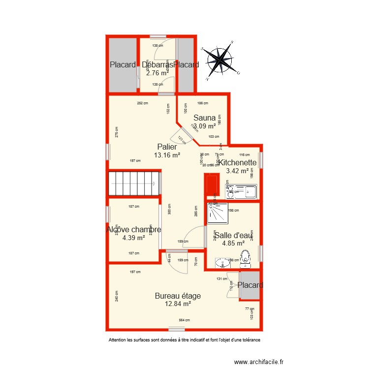 BI 4953 étage côté. Plan de 0 pièce et 0 m2