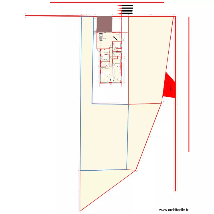 pi&eacute;ce de vie 3. Plan de 