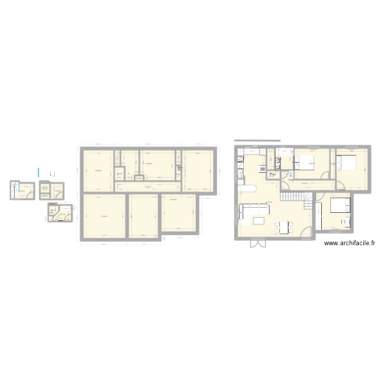 xav. Plan de 23 pièces et 189 m2