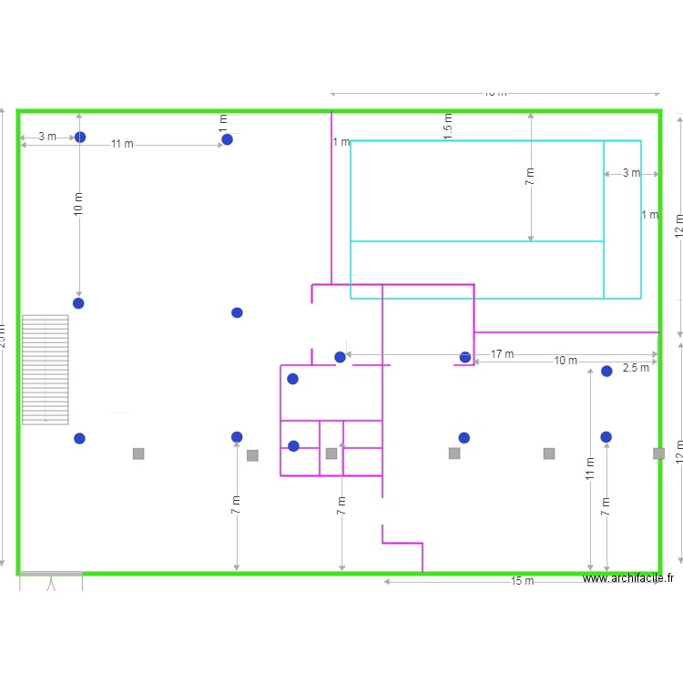 USINE. Plan de 0 pièce et 0 m2
