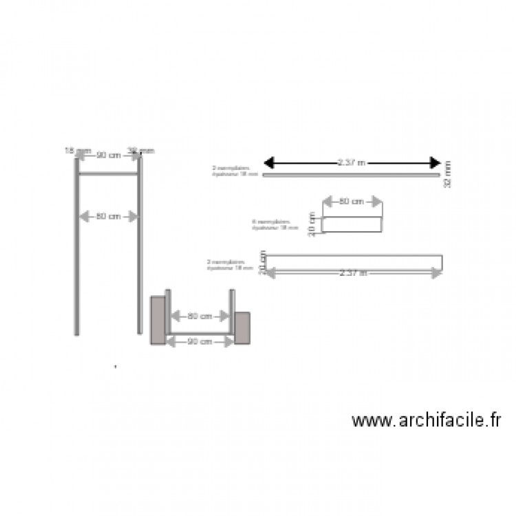 Placard près WC 18 mm. Plan de 0 pièce et 0 m2