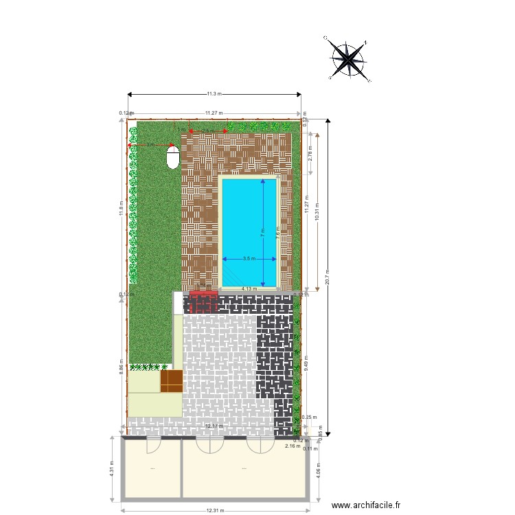 Piscine. Plan de 0 pièce et 0 m2