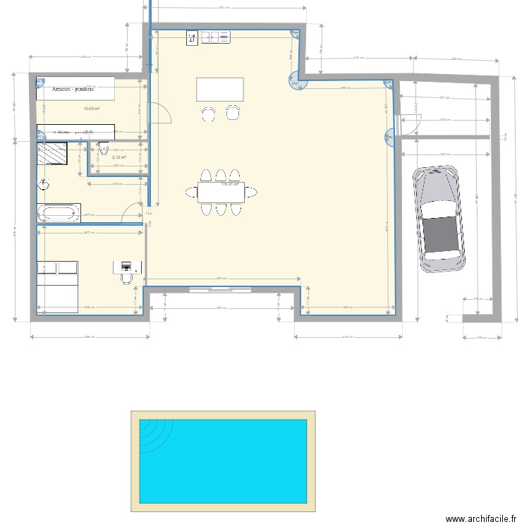 maison en U. Plan de 0 pièce et 0 m2