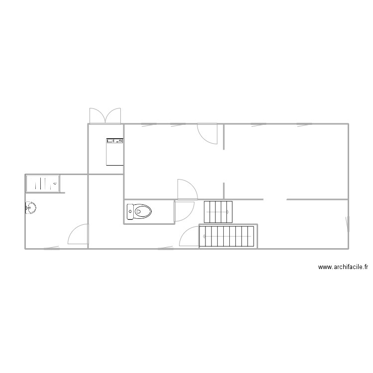 Petite maison Froyennes. Plan de 5 pièces et 59 m2
