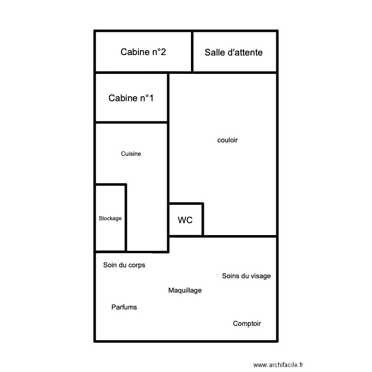 april. Plan de 12 pièces et 27 m2