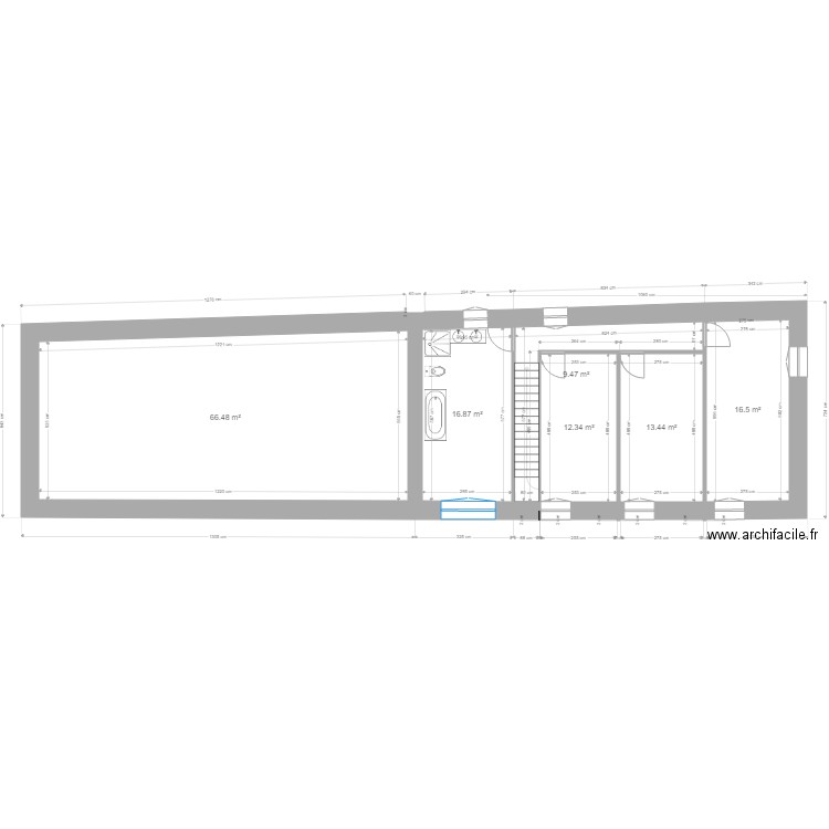 Plan intérieur Après modification niveau etage. Plan de 0 pièce et 0 m2