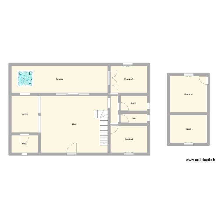 HILY plan pour mesures . Plan de 11 pièces et 135 m2