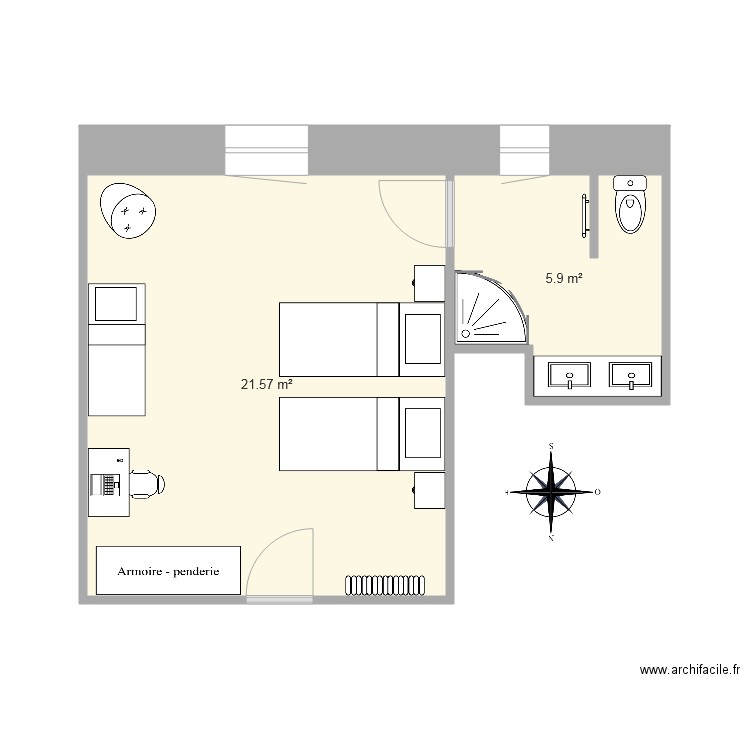 CH JAUNE. Plan de 0 pièce et 0 m2