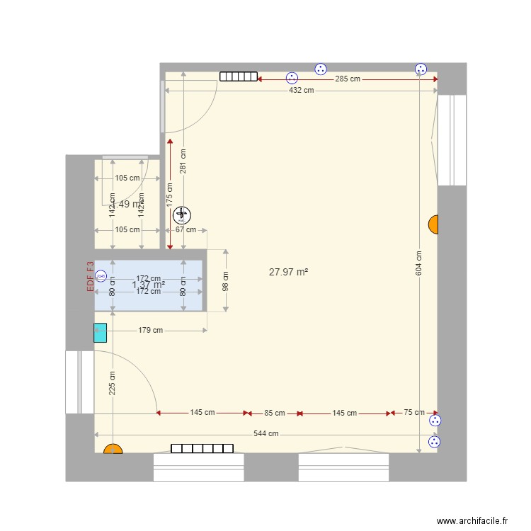 Champforey T3. Plan de 0 pièce et 0 m2