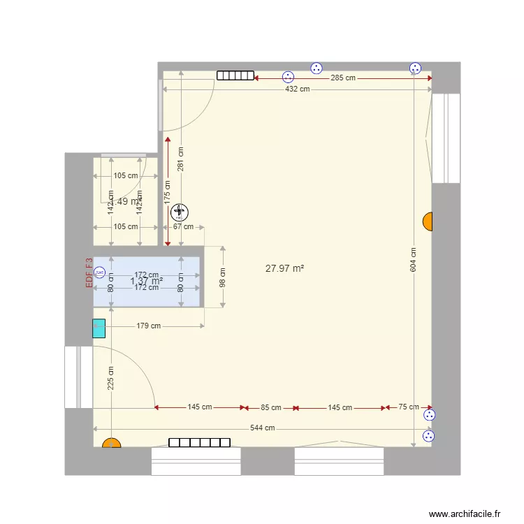 Champforey T3. Plan de 