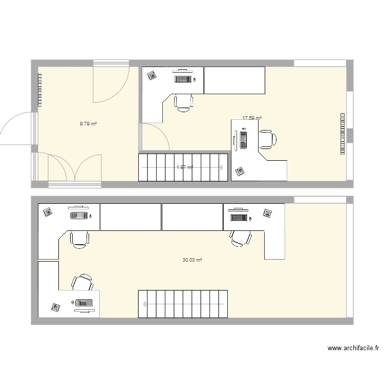 Nouveaux bureaux 1. Plan de 0 pièce et 0 m2