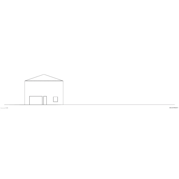 facade sud. Plan de 