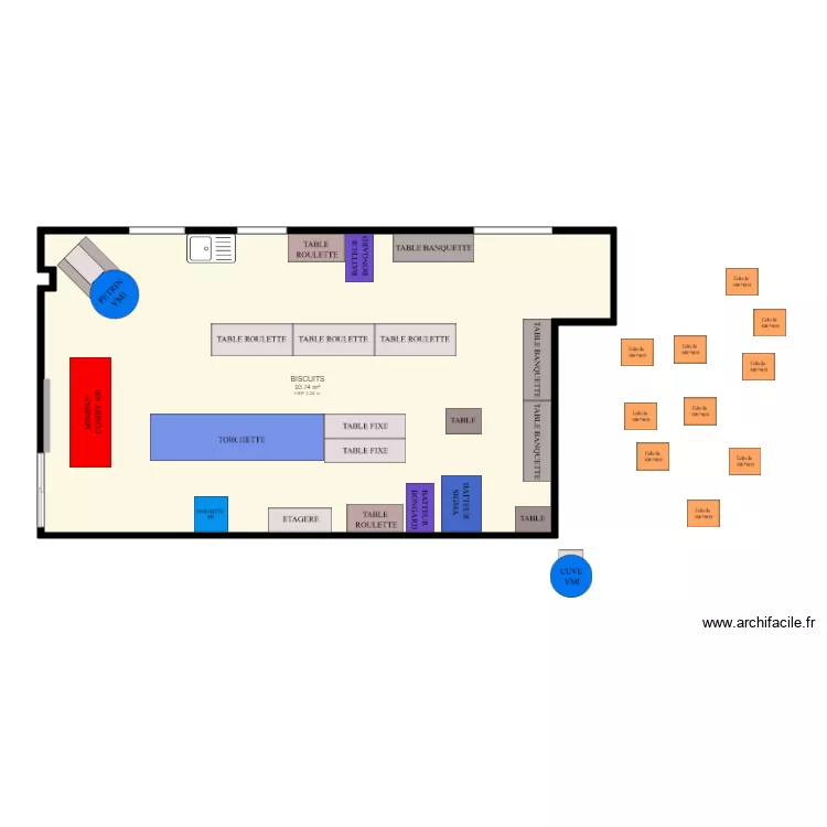 LABO BISCUIT. Plan de 