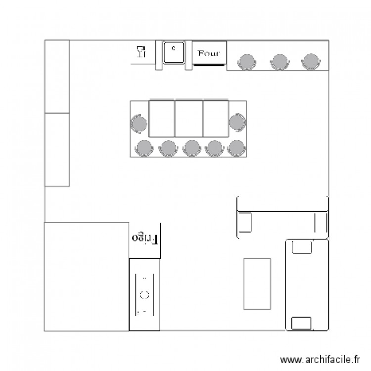 Cuisine . Plan de 0 pièce et 0 m2