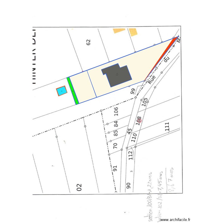 Terrain. Plan de 0 pièce et 0 m2