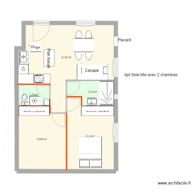 AptSoleMioV2. Plan de 0 pièce et 0 m2