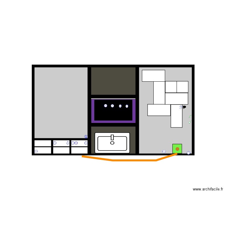 VUE SALON POELE 2. Plan de 0 pièce et 0 m2