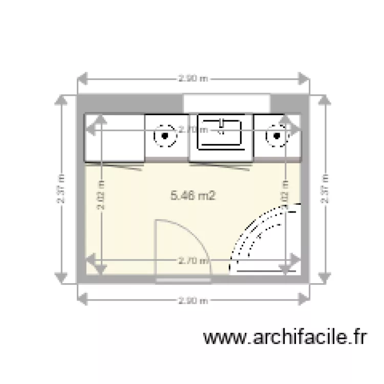 Precepteur SdB. Plan de 