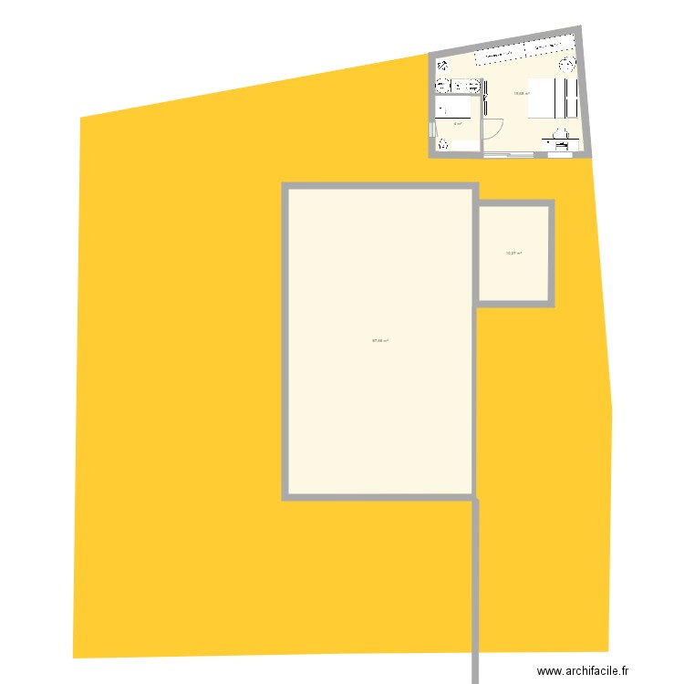 dumoulou studio. Plan de 0 pièce et 0 m2