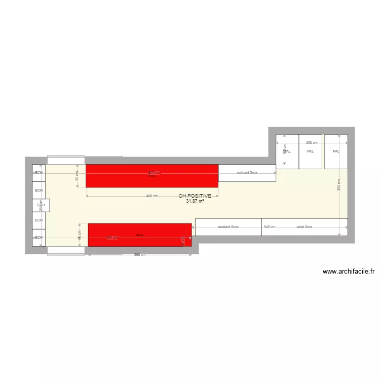CHAMBRE POS CHOCO. Plan de CHAMBRE POS CHOCO. Plan de